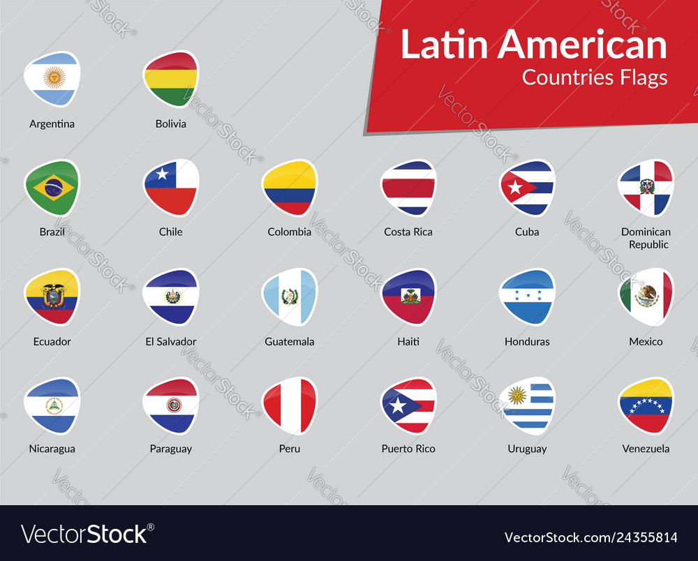 Latin American Countries Flags