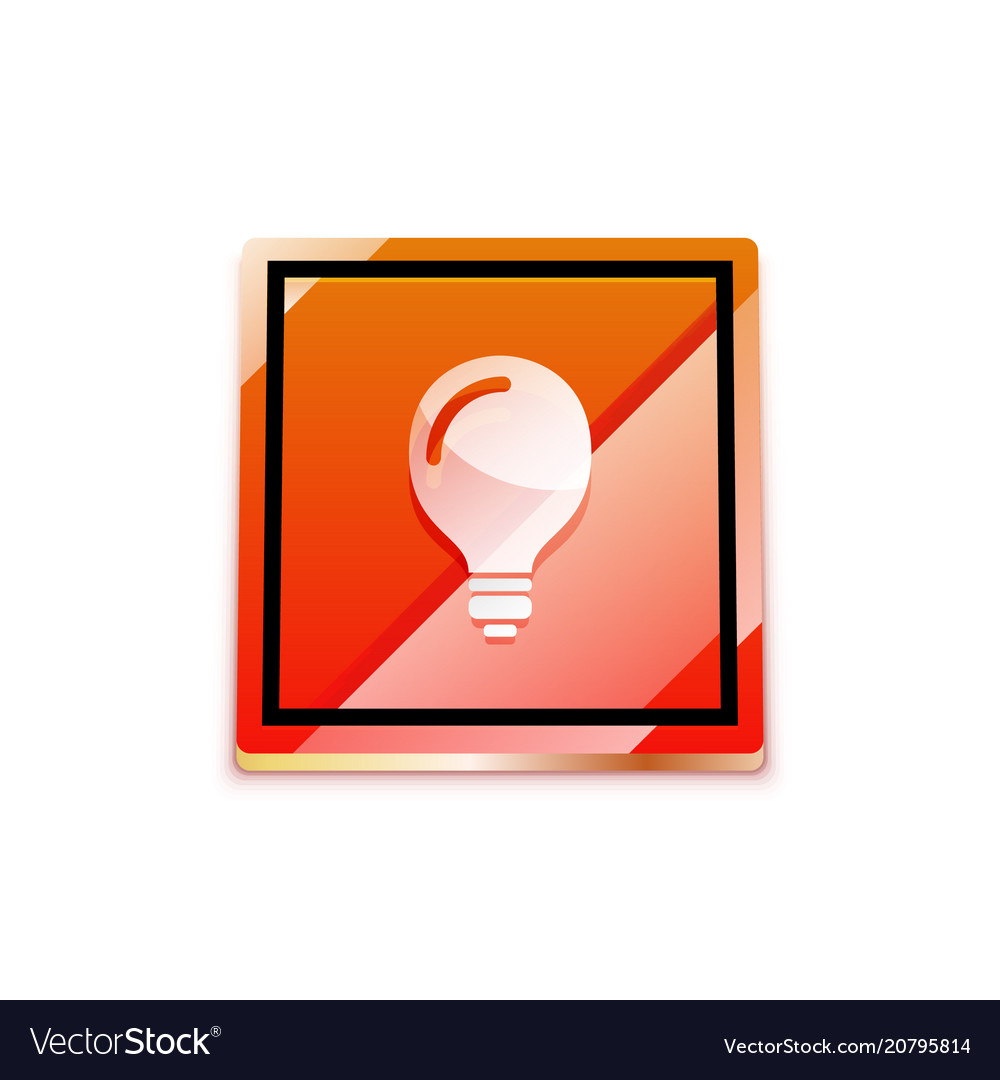 Light bulb new idea concept web button vector image Light bulb new idea concept web button