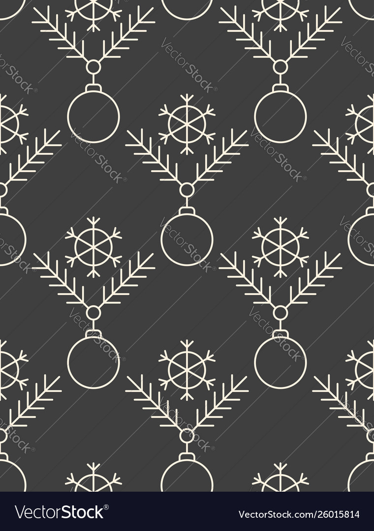 Minimalistic linear new year pattern winter