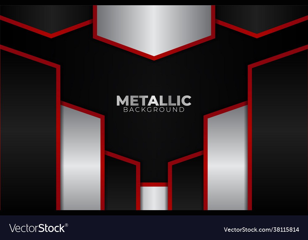 Modern metallic glossy geometric white and dark Vector Image