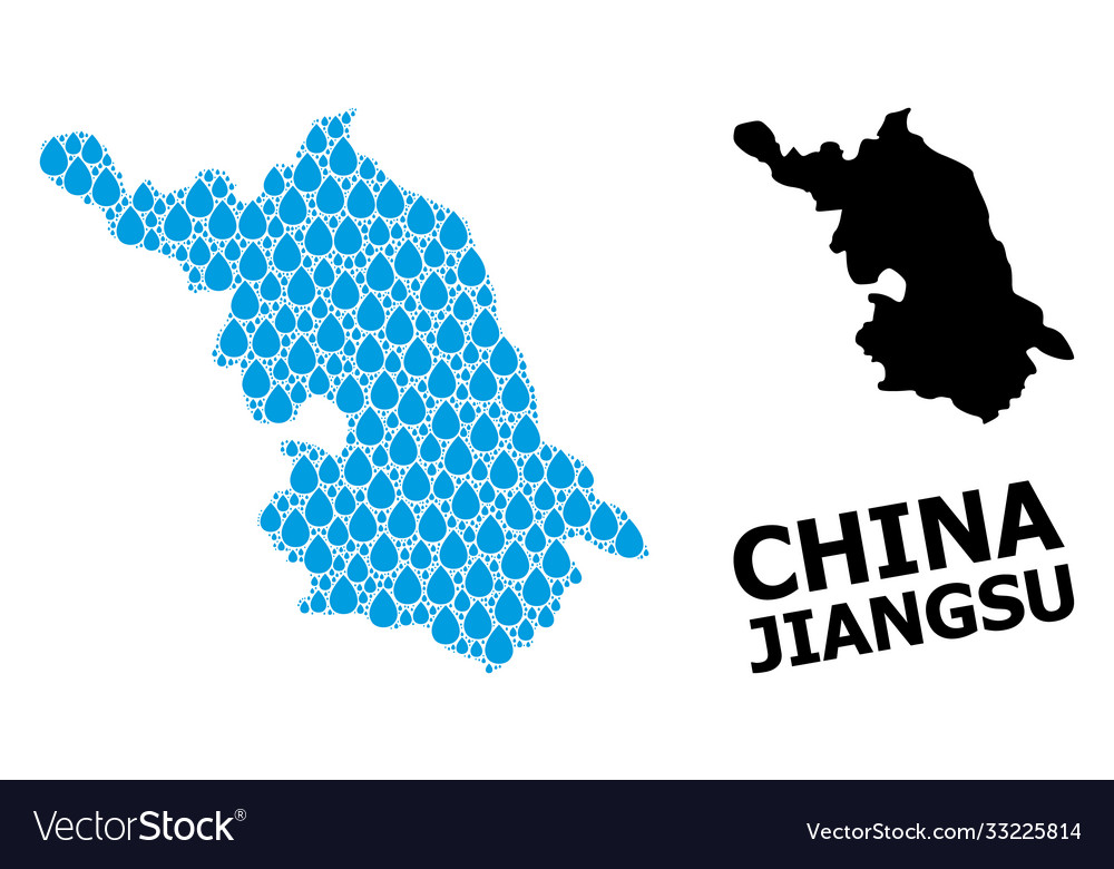 Mosaic map jiangsu province liquid