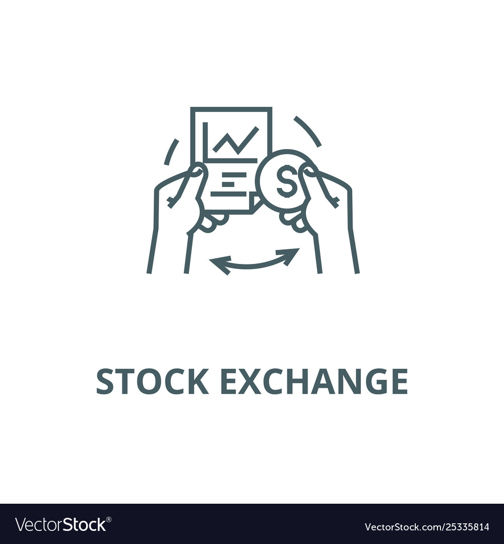 Stock exchange line icon linear concept