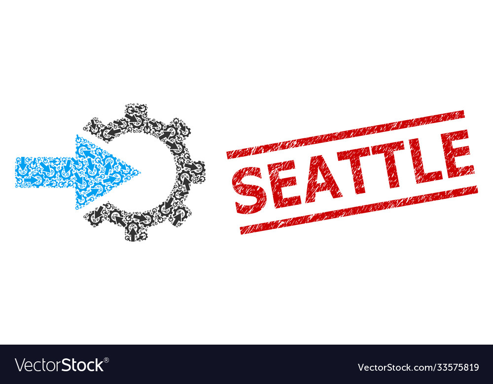 Cog integration recursion mosaic vector image Cog integration recursion mosaic