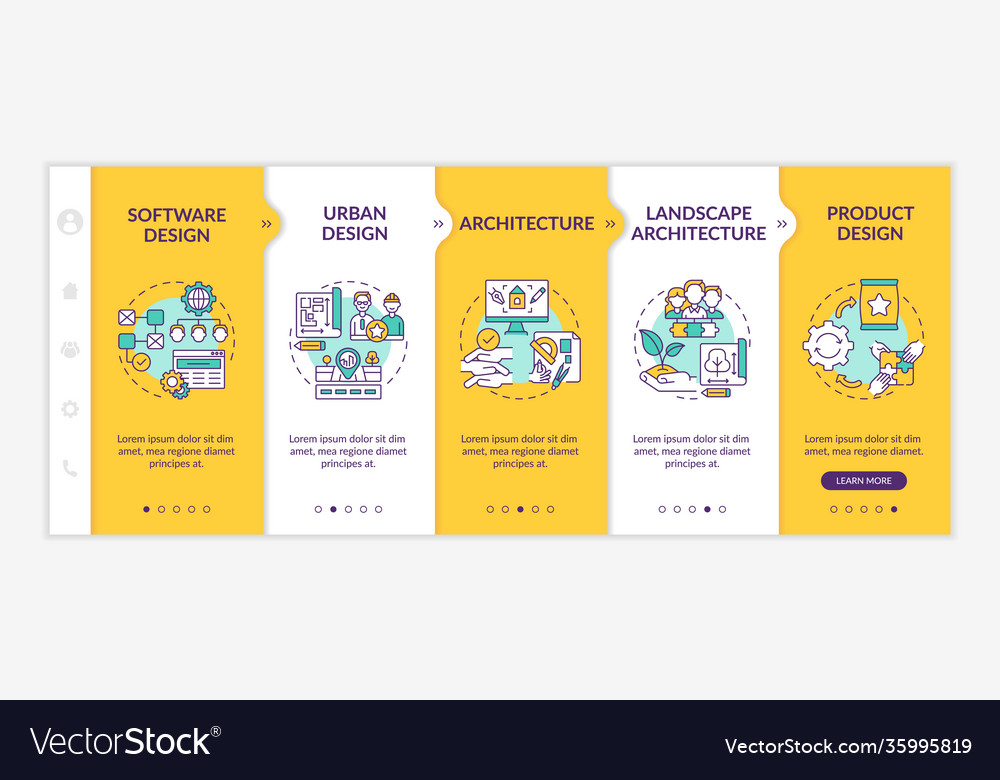 Collaborative design application fields vector image Collaborative design application fields