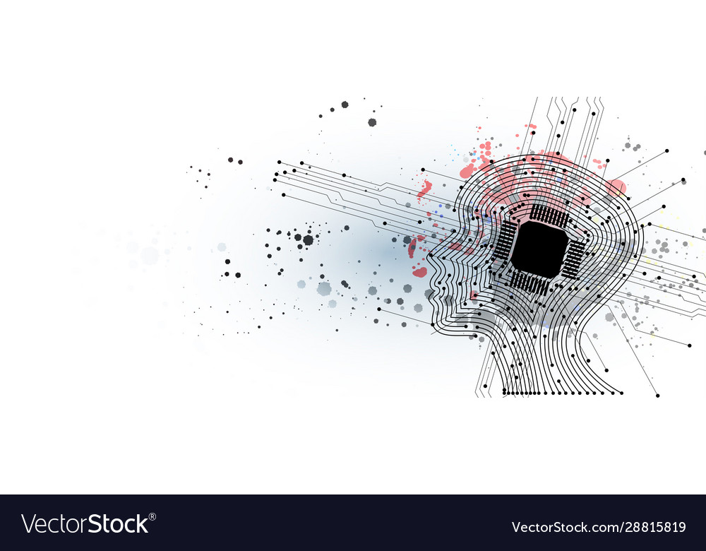 Conceptual technology artificial intelligence vector image Conceptual technology artificial intelligence