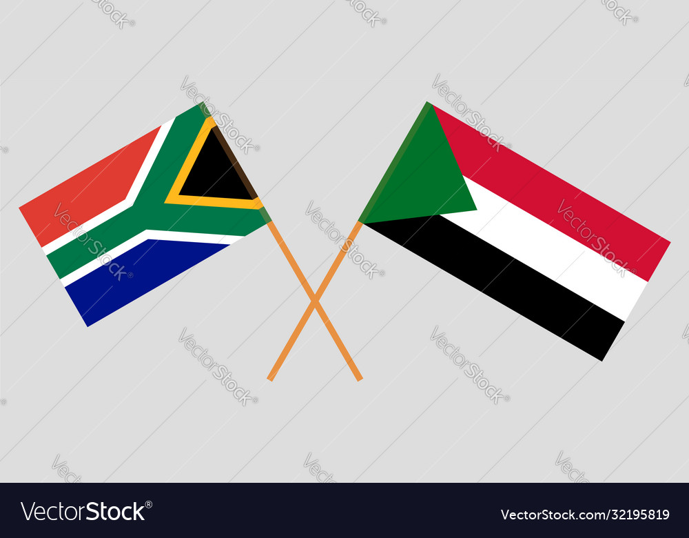 Crossed flags sudan and rsa