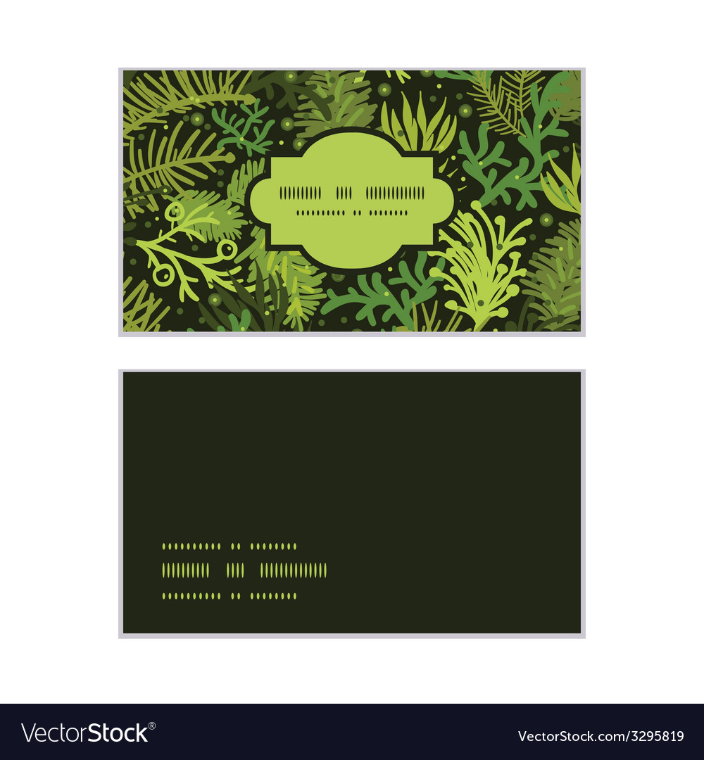 Evergreen christmas tree horizontal frame pattern