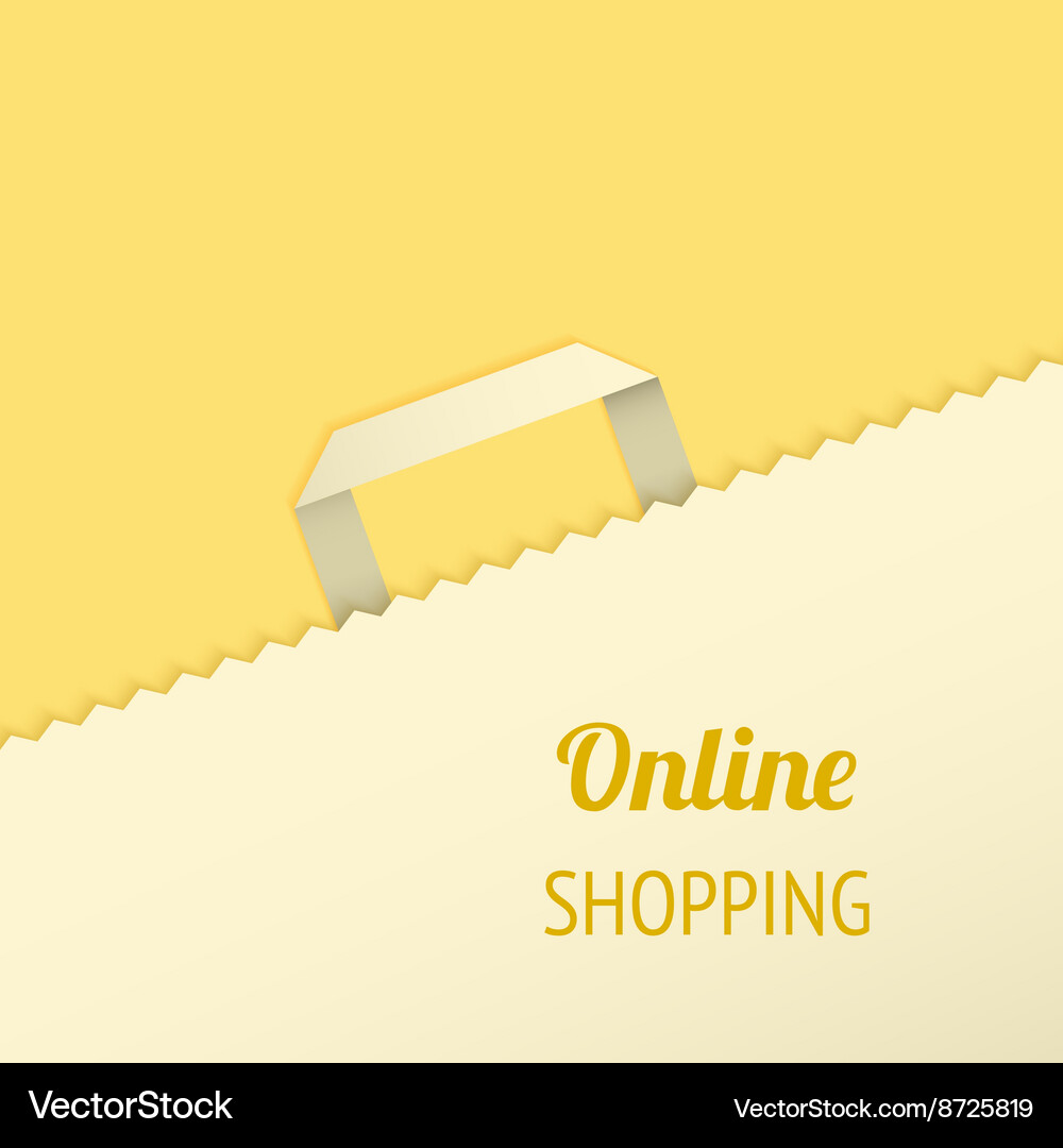 Flat Background With Shopping Bag Royalty Free Vector Image