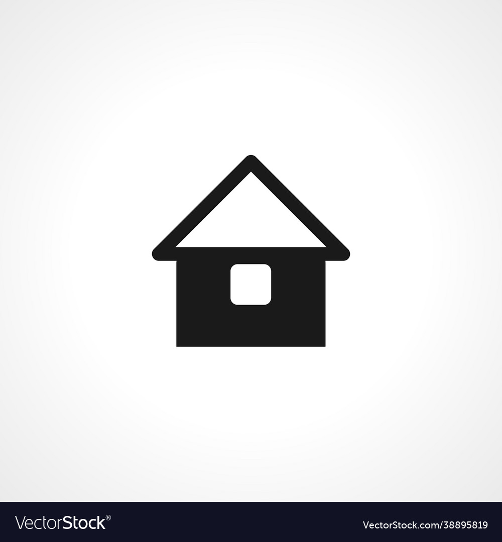 Home icon button simple isolated web Vector Image Home icon button simple isolated web