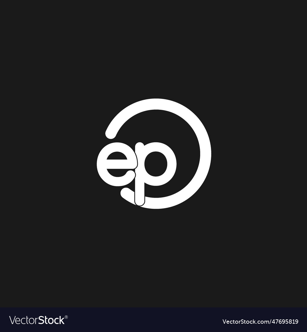 Initials ep logo monogram with simple circles