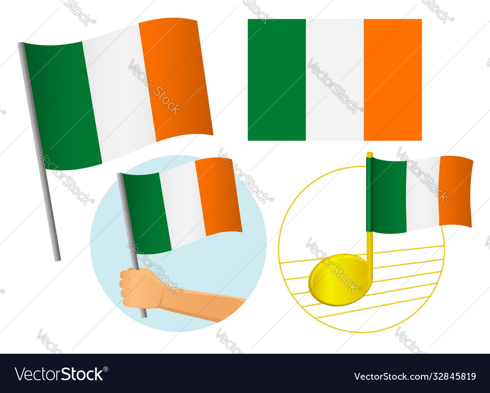 Ireland flag icon set