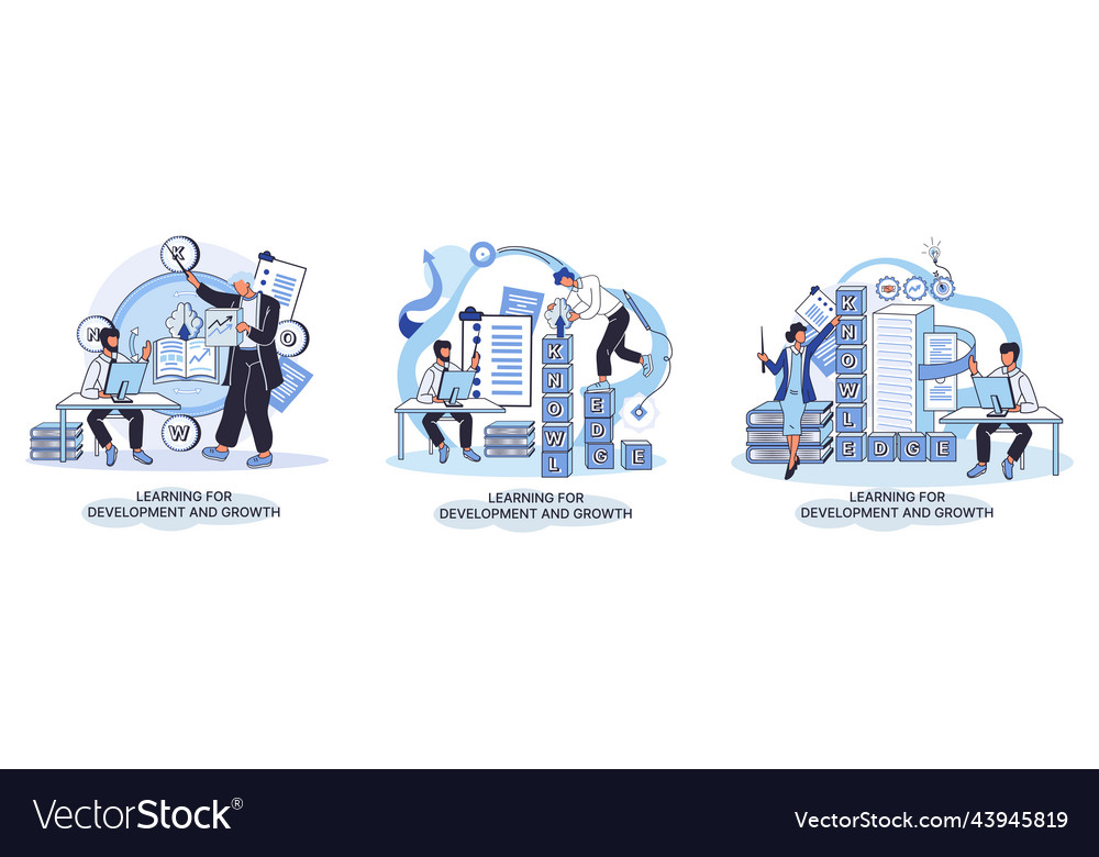 Learning for development and growth self-learning vector image Learning for development and growth self-learning
