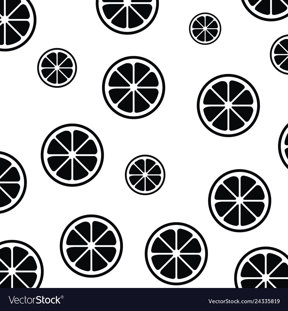 Lemon slice pattern isolated icon