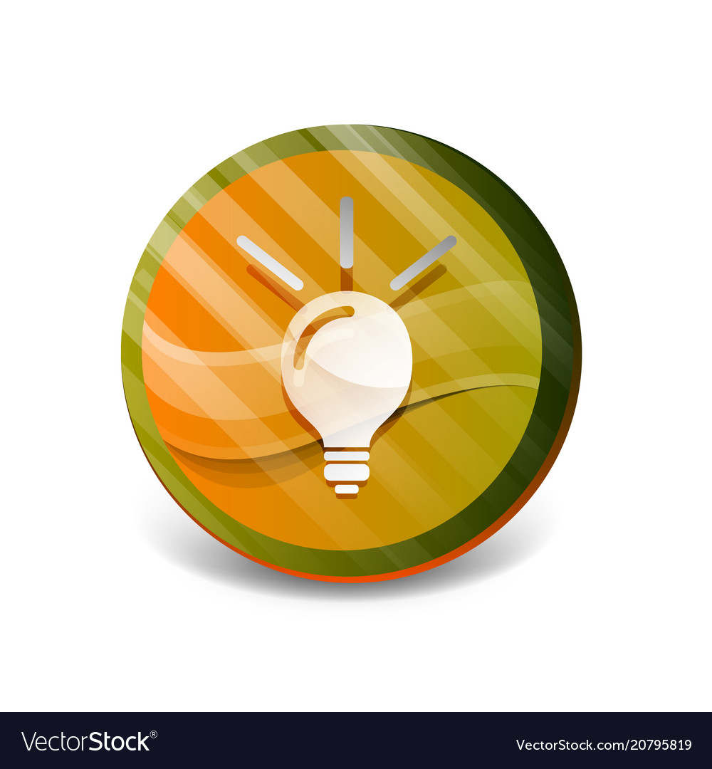 Light bulb new idea concept web button