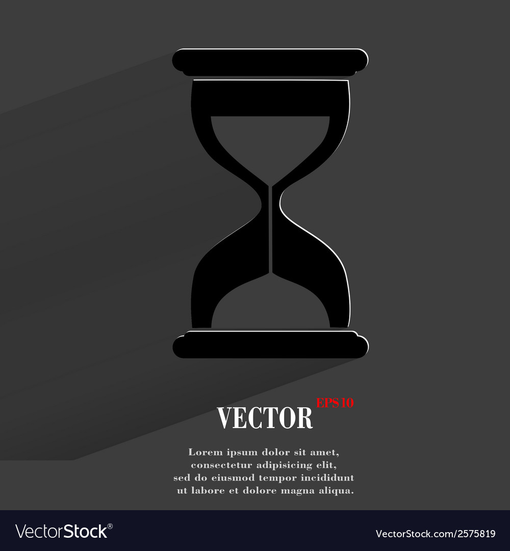 Sand clock glass timer flat modern web button