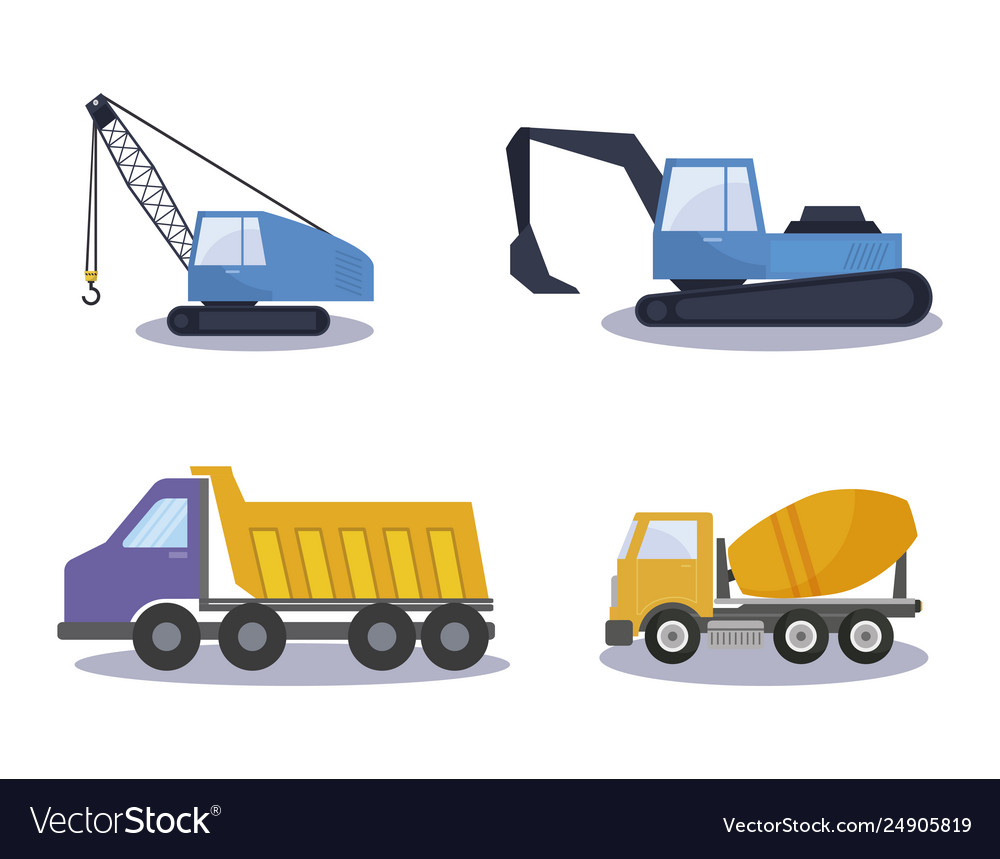 Under construction vehicles icons