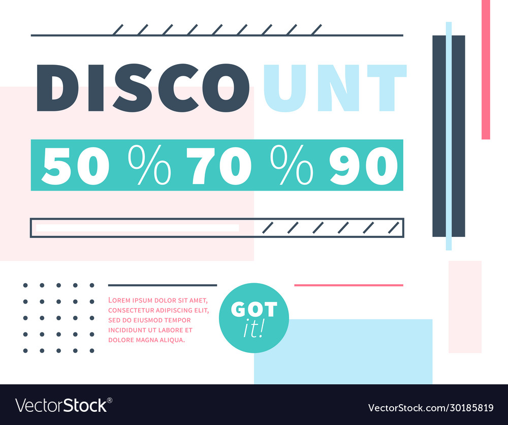 Web design discount in modern style Vector Image Web design discount in modern style