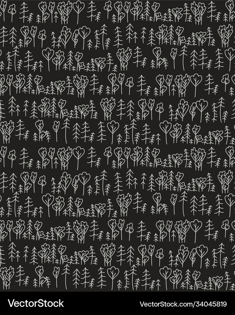 Wild forest in scandinavian seamless pattern Vector Image