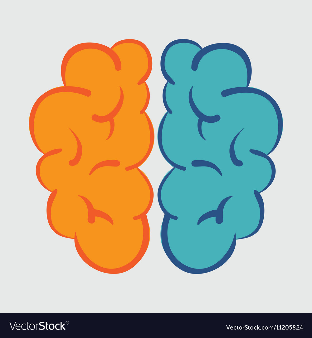 Brain memory science icon graphic