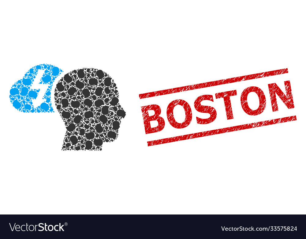 Brainstorming recursion collage vector image Brainstorming recursion collage