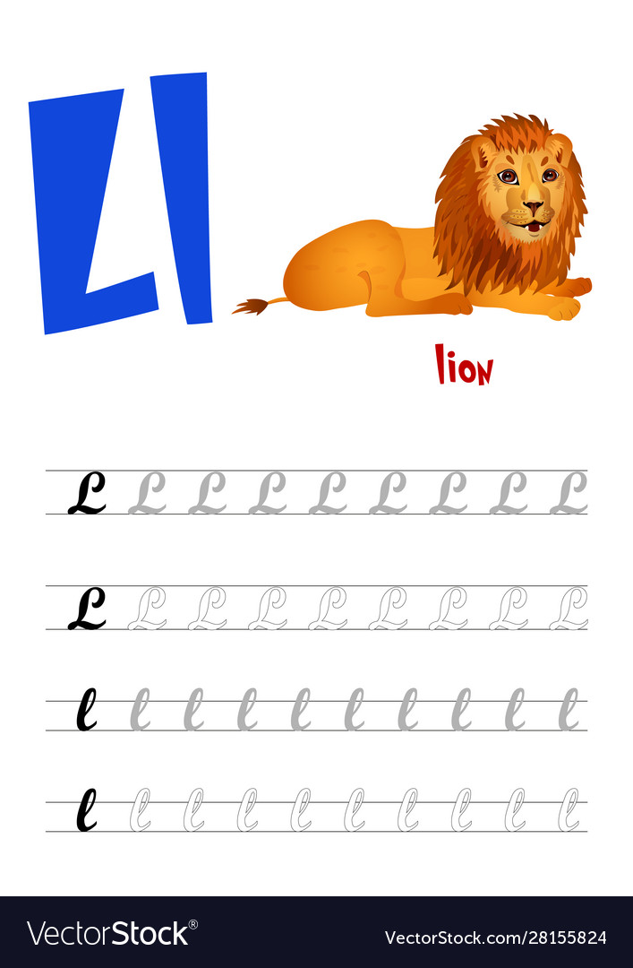 Design page layout english alphabet