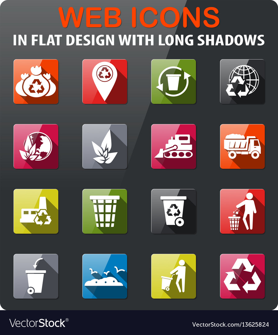 Garbage icon set