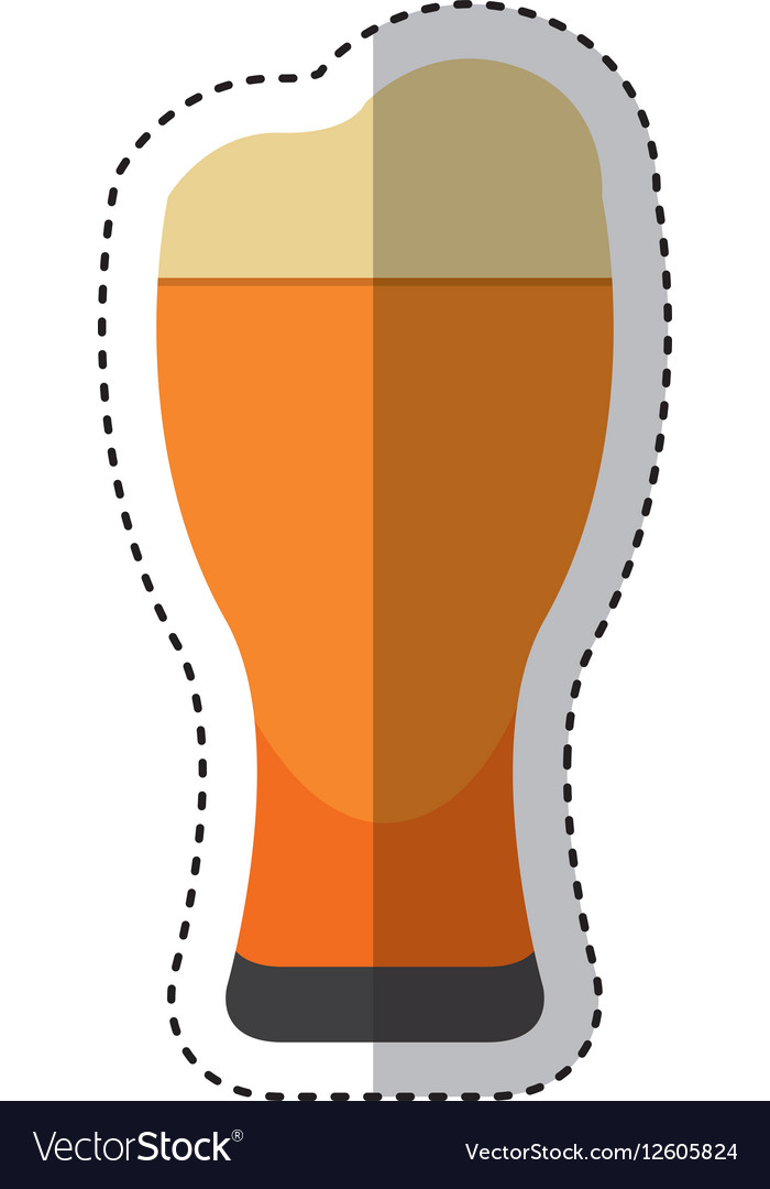 Ice beer glass isolated icon