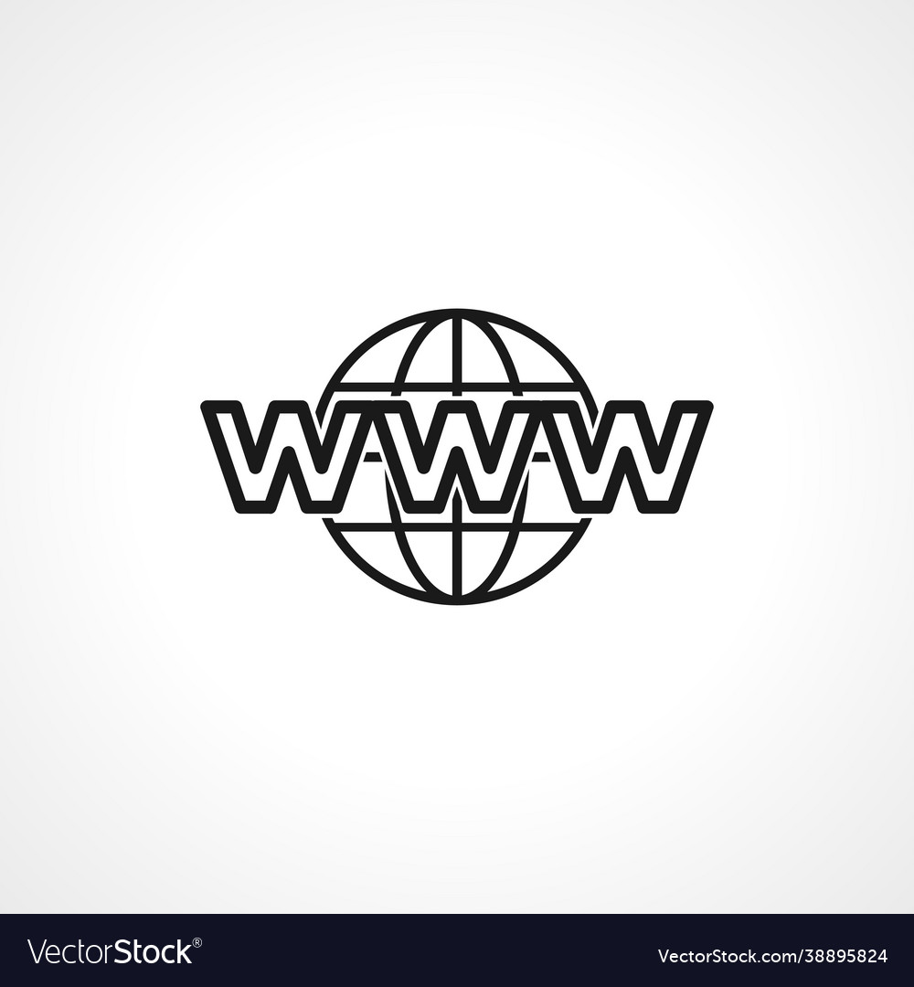 Internet simple isolated web icon vector image Internet simple isolated web icon