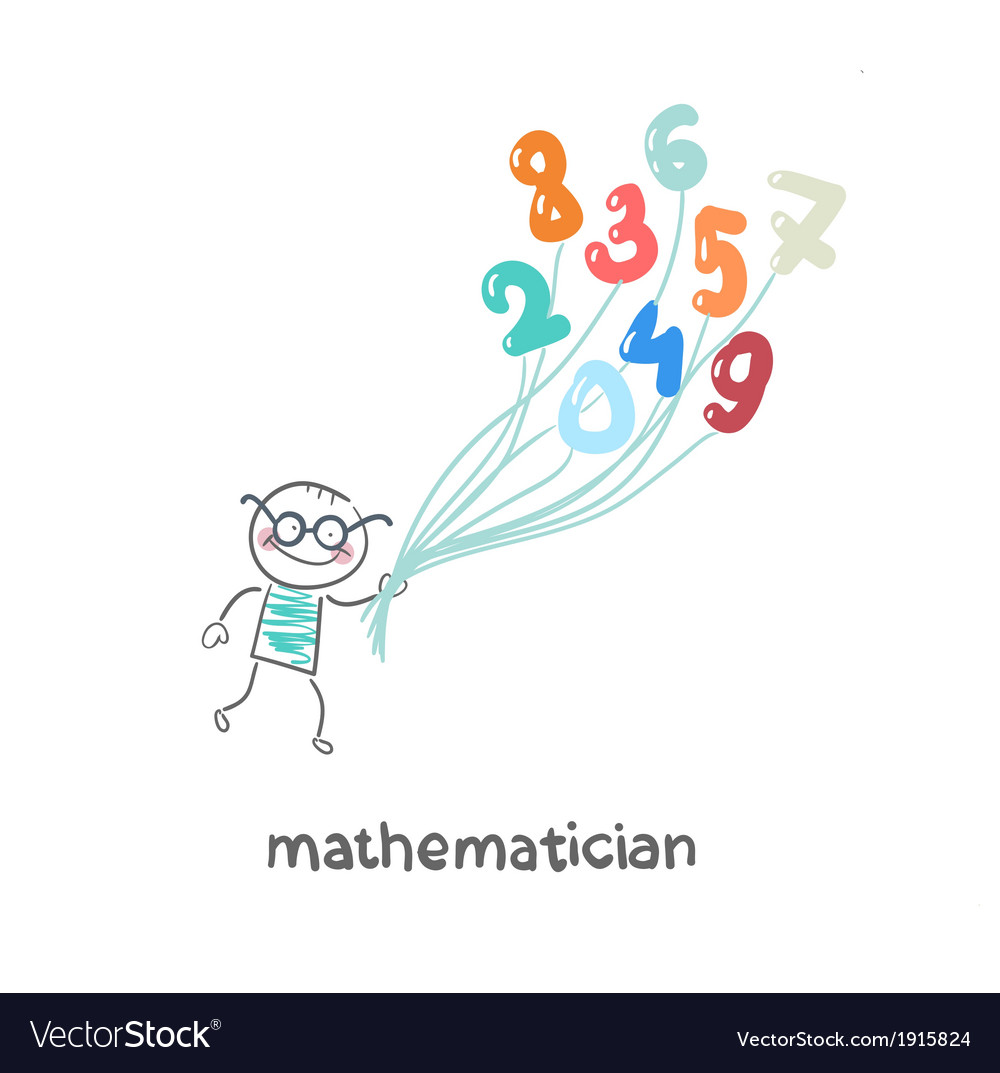 Mathematician Soaring with Mathematical Concepts