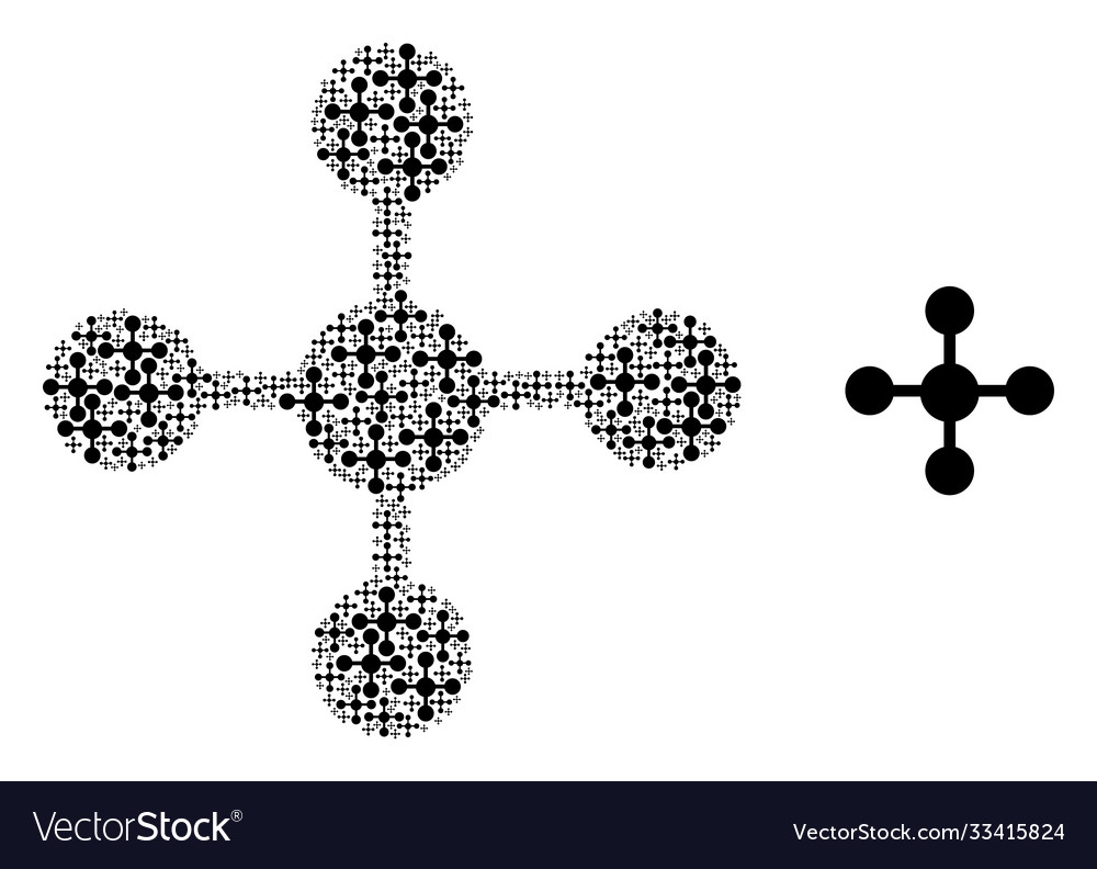 Mesh node composition self items Vector Image Mesh node composition self items