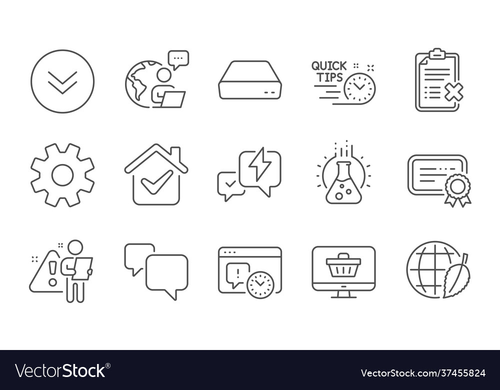Mini pc project deadline and scroll down icons vector image Mini pc project deadline and scroll down icons