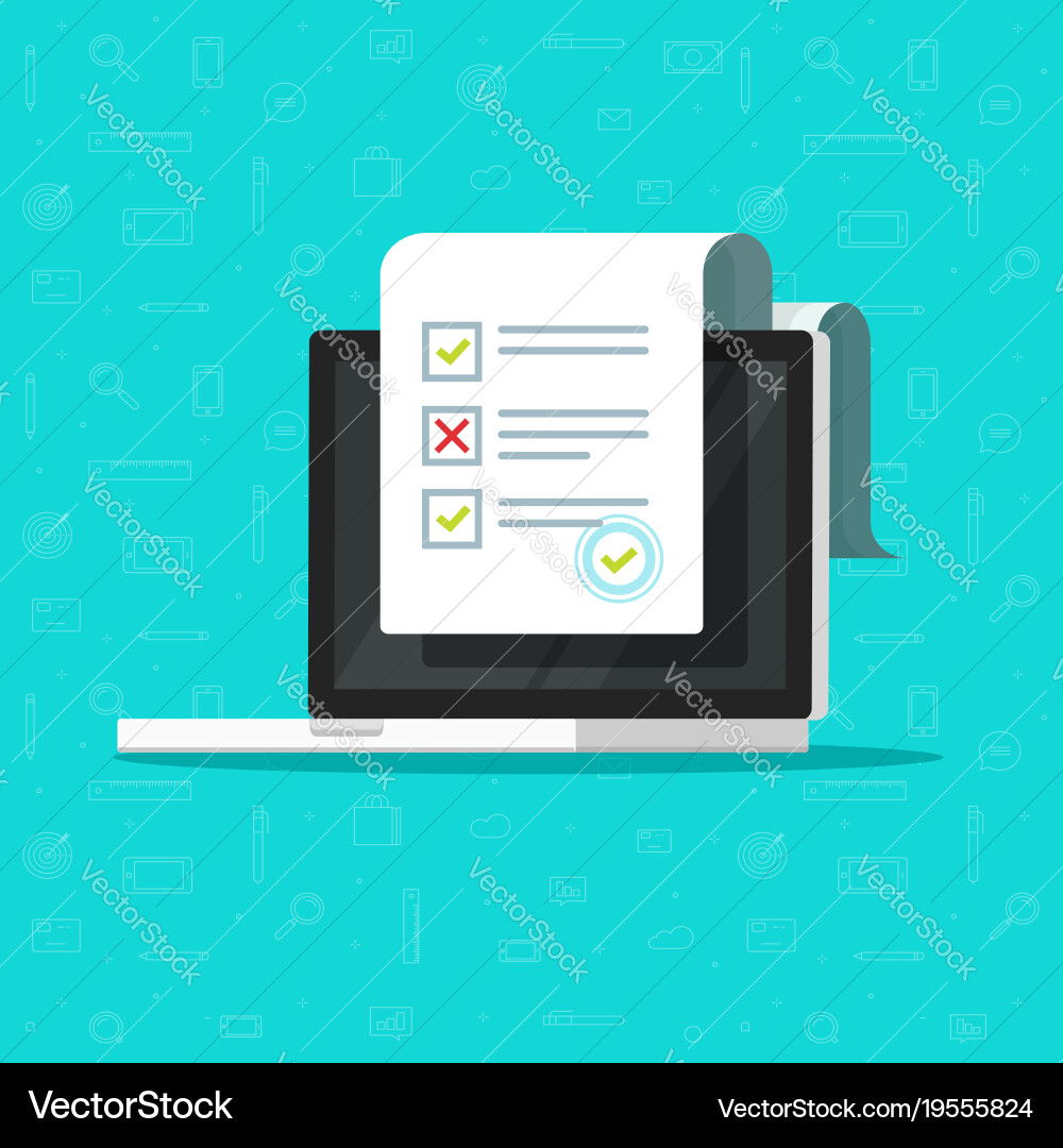 survey form on laptop Online