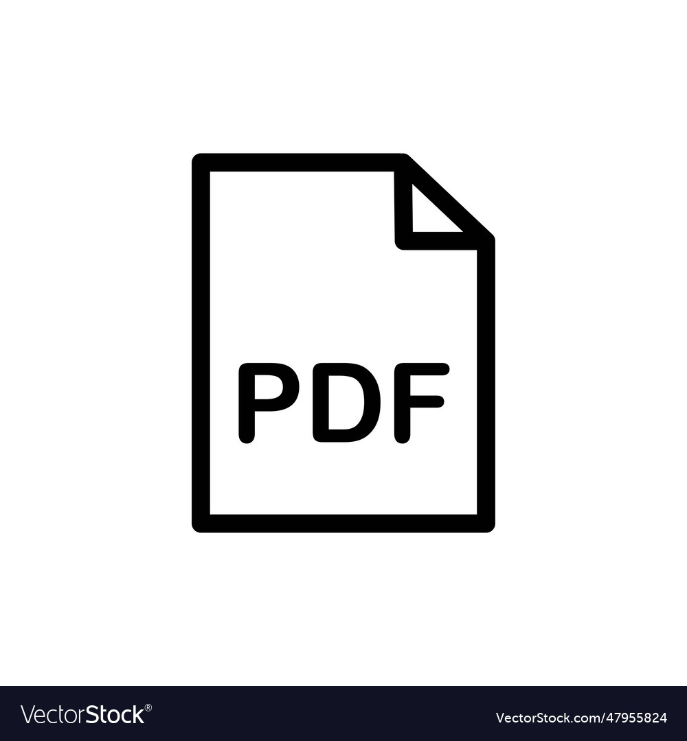 Pdf icon image design document text vector image Pdf icon image design document text