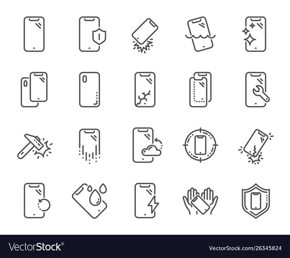 Smartphone Protection Icons
