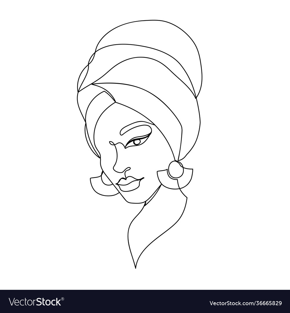 Afro amerikanische Frau in einem modernen Stil vector image Afro amerikanische Frau in einem modernen Stil