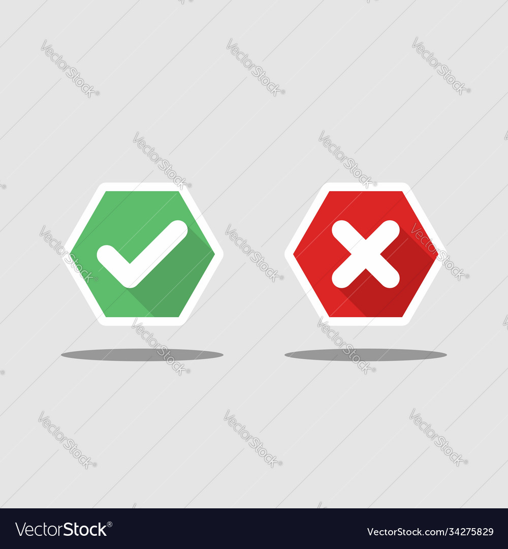 Check and wrong marks tick cross