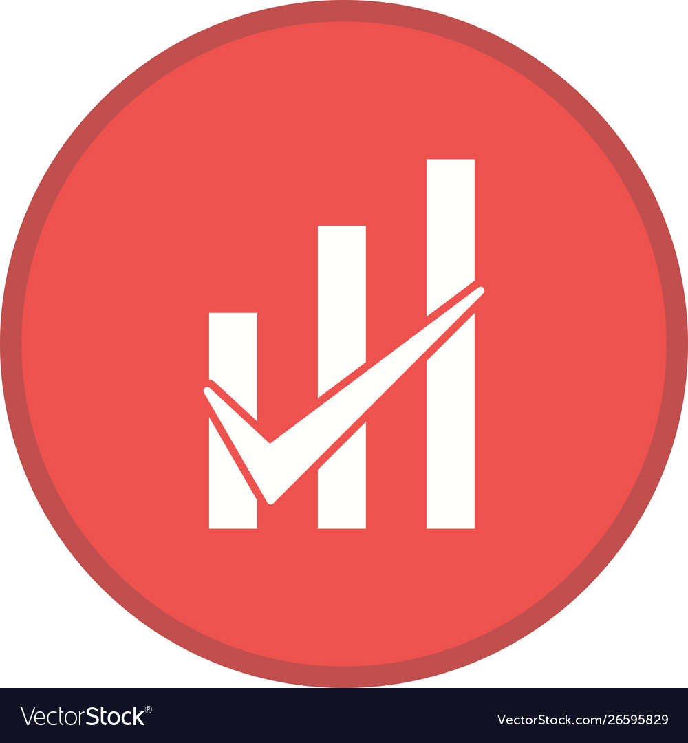 Checked bar graph glyph multi color background