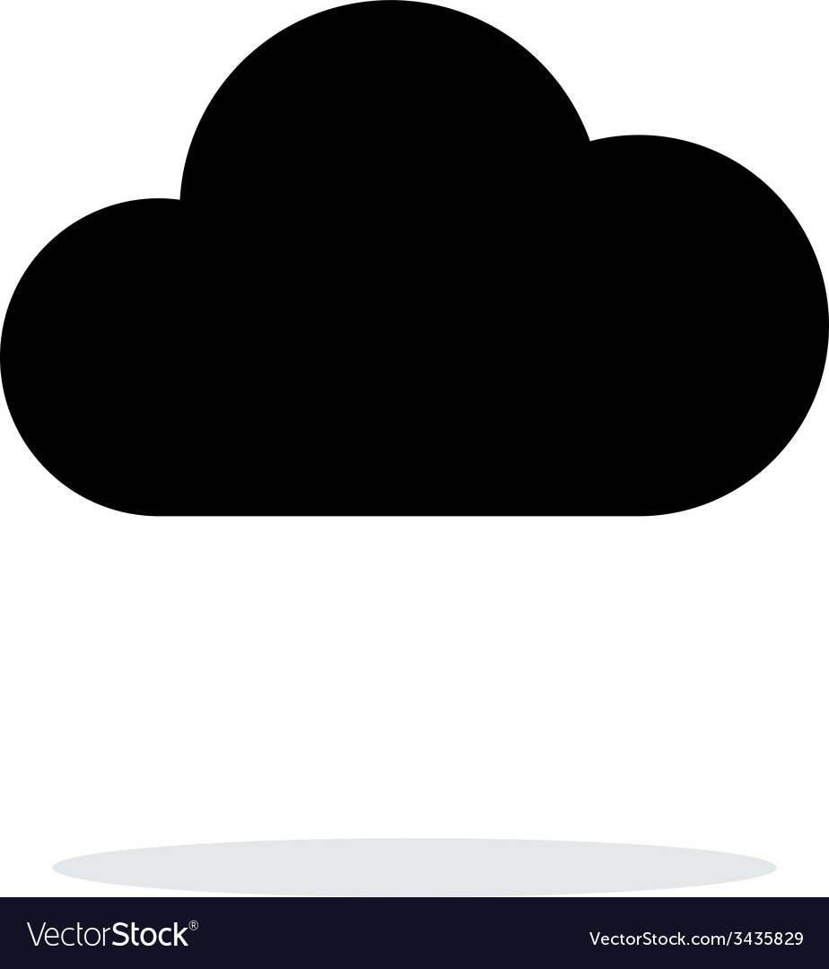 Cloud Computing einfaches Symbol auf weißem Hintergrund