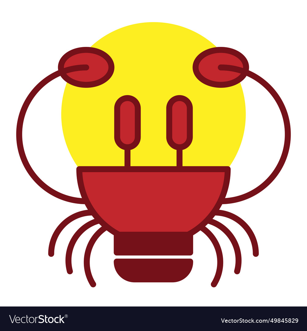 Crab and lamp logo for future technology