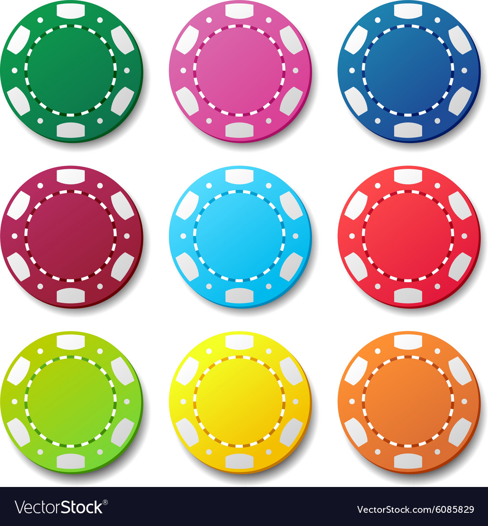 Gambling casino poker chips color sign