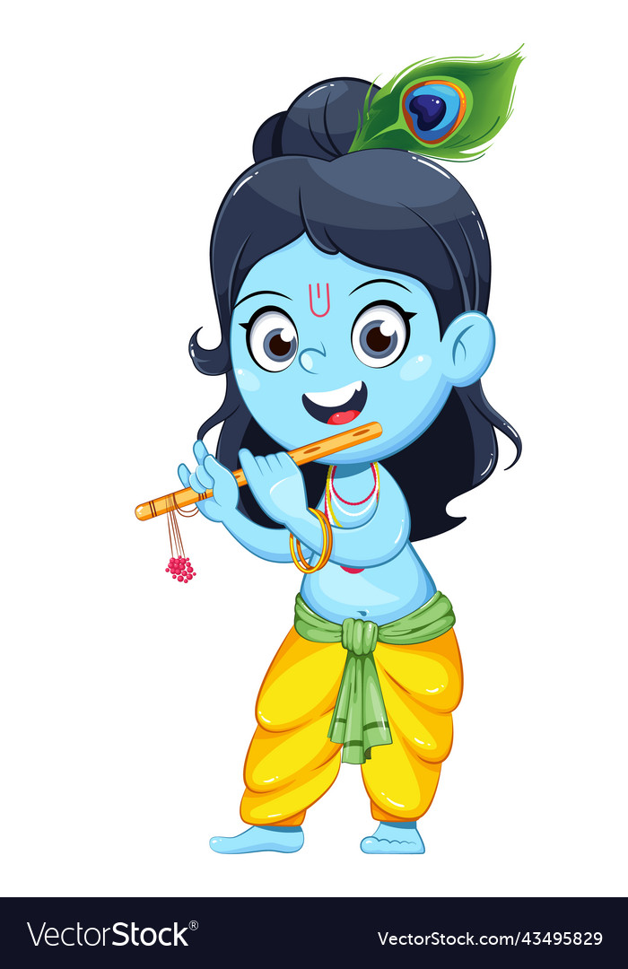 Happy krishna janmashtami lord Royalty Free Vector Image