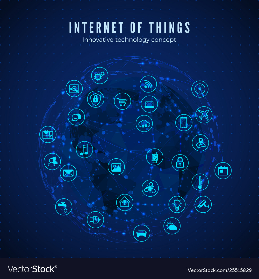 Internet things iot concept global network