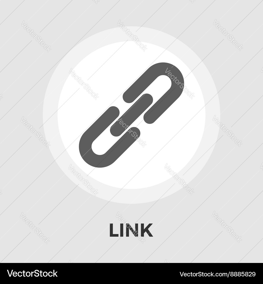 Link flat icon Royalty Free Vector Image - VectorStock