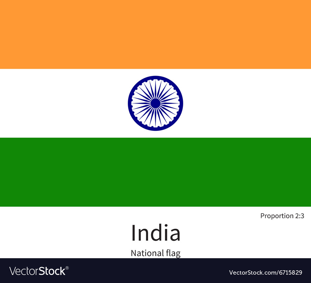 National Flag India With Correct Proportions Vector Image