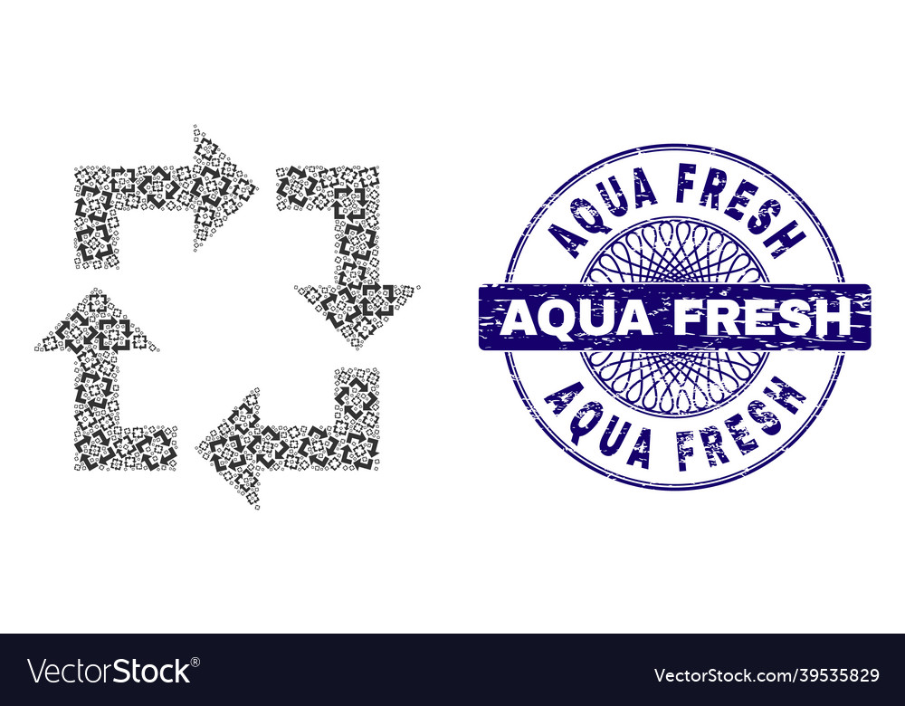 Recycle recursion mosaic of icons vector image Recycle recursion mosaic of icons