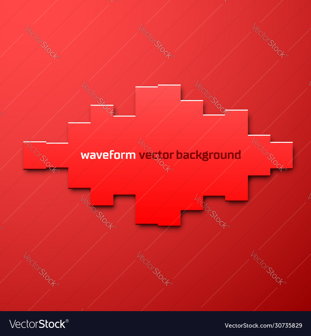 Silhouette sound waveform with shadow vector image Silhouette sound waveform with shadow