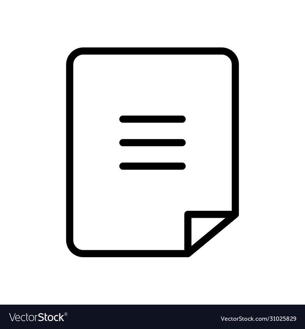 User interface concept document page icon line
