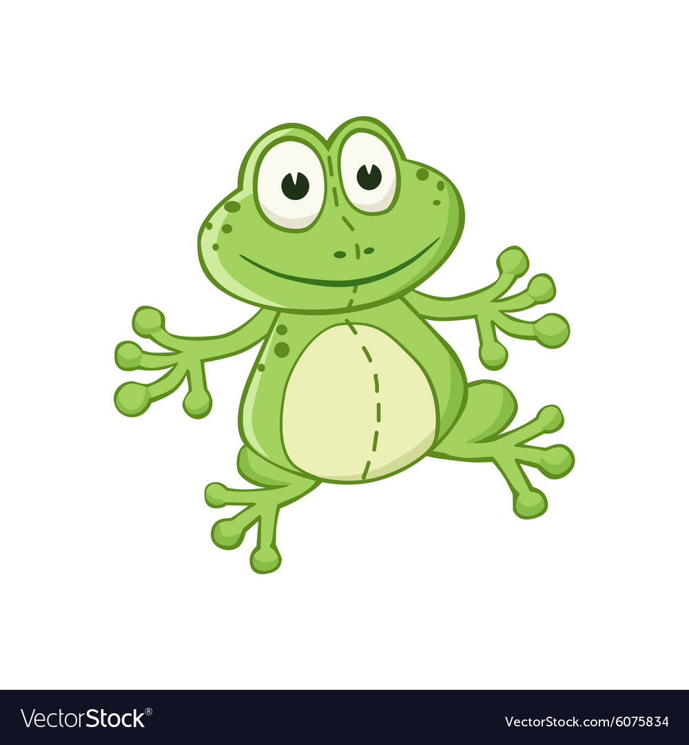 Cartoon frog Royalty Free Vector Image - VectorStock