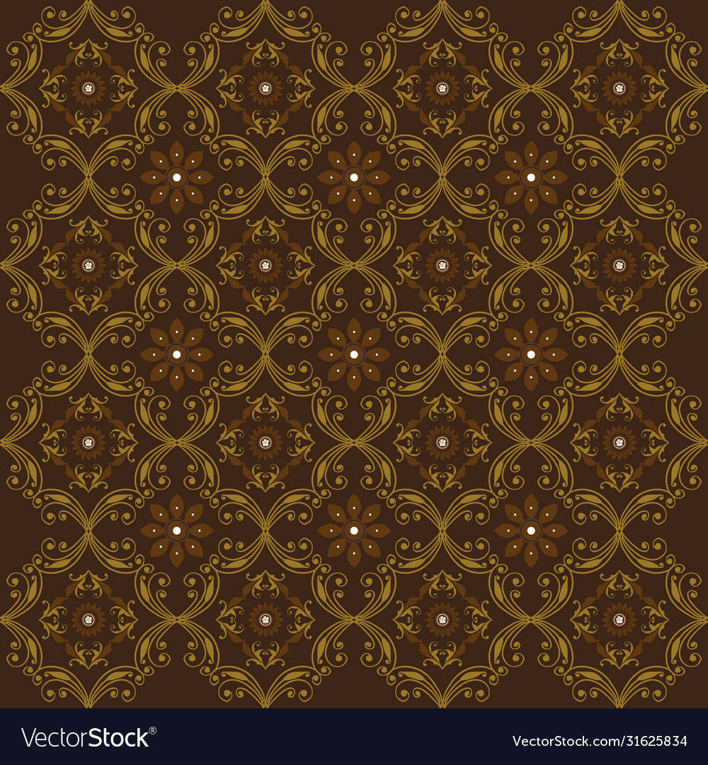 Classic javanese batik pattern with simple dark Vector Image Classic javanese batik pattern with simple dark