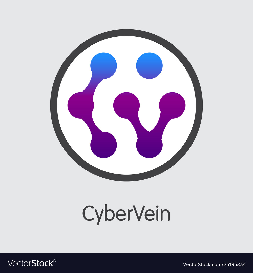 Cvt - cybervein the market logo coin Royalty Free Vector